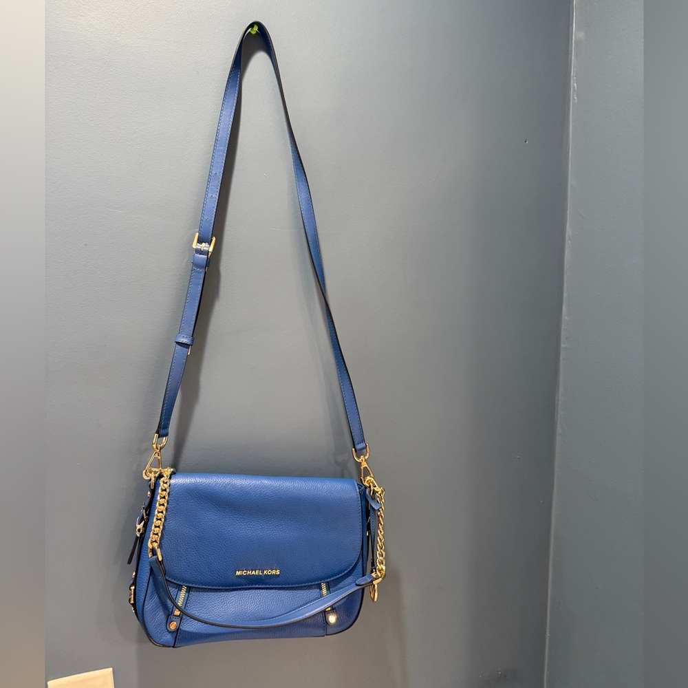 Michael Kors Navy Crossbody with Gold Accents